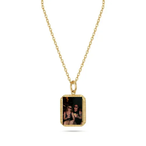 Mika Custom Engraved Necklace – Gold