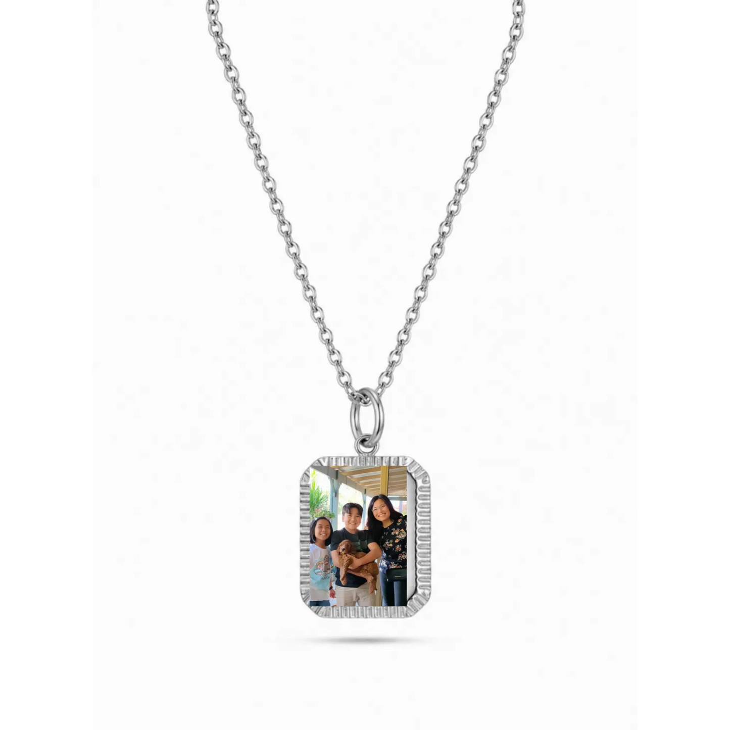 Mika Custom Engraved Necklace – Silver