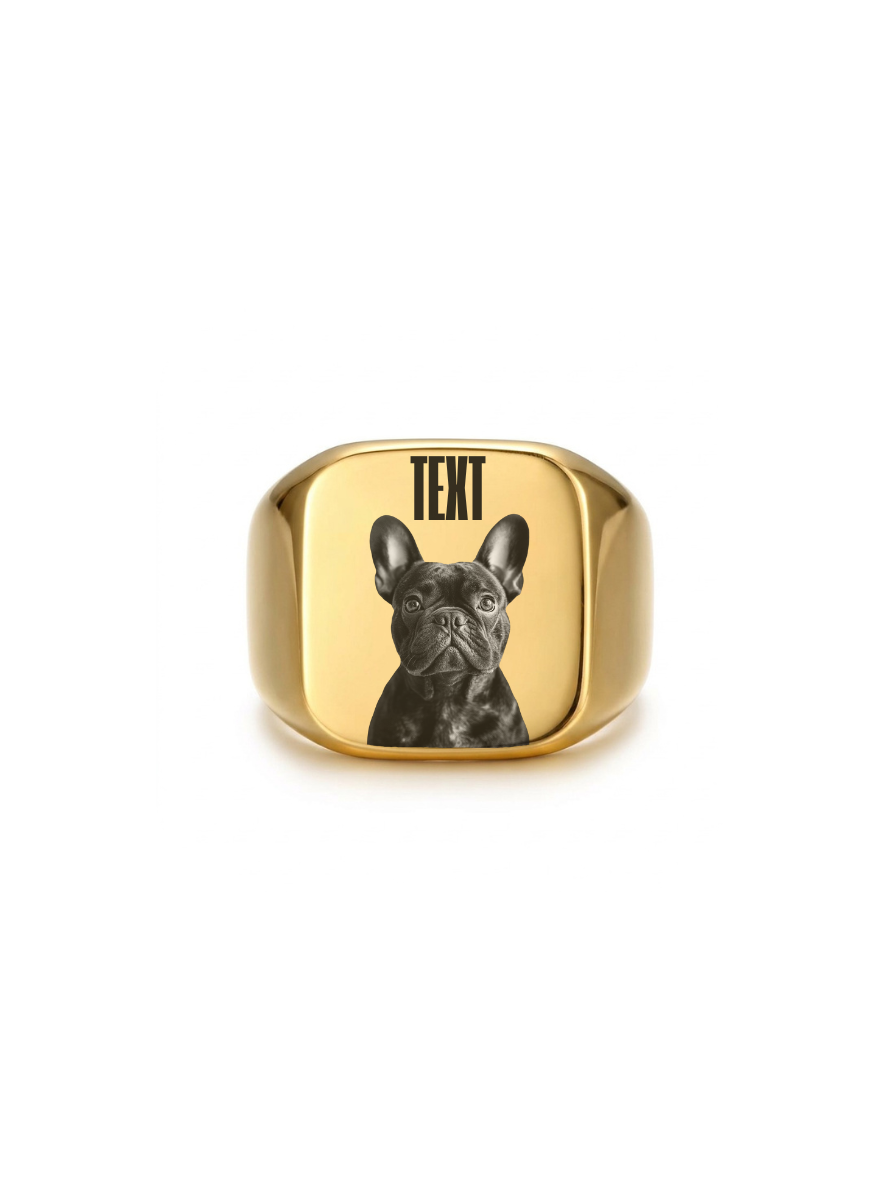 Custom Engraving Signet Ring Ollie