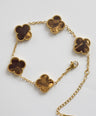 Brown Pearl Clover Bracelet