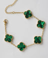 Green Pearl Clover Bracelet