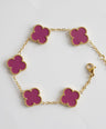 Purple Clover Bracelet