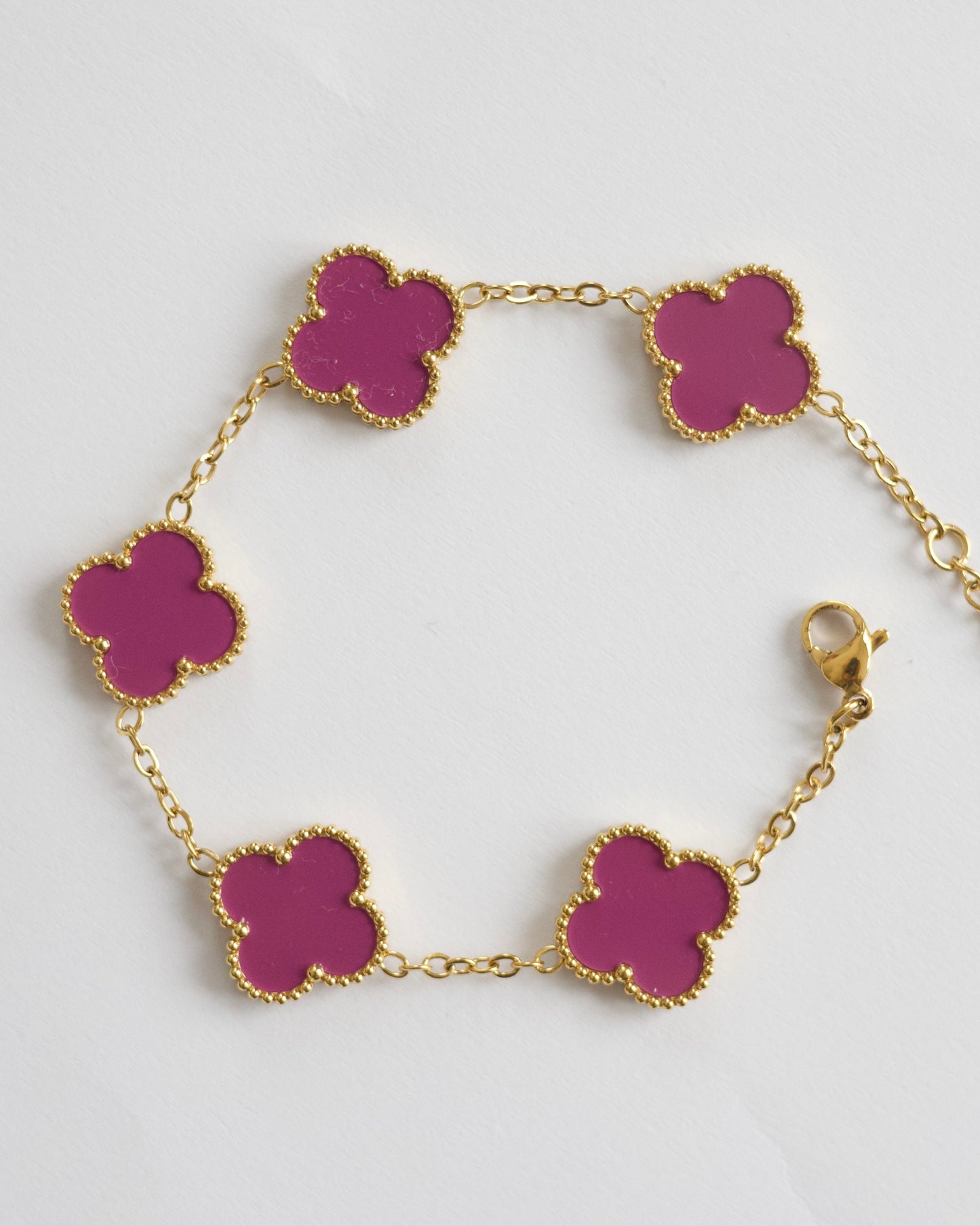 Purple Clover Bracelet