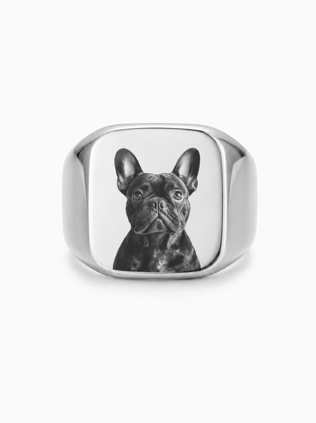 Ollie Custom Engraved Signet Ring – Silver