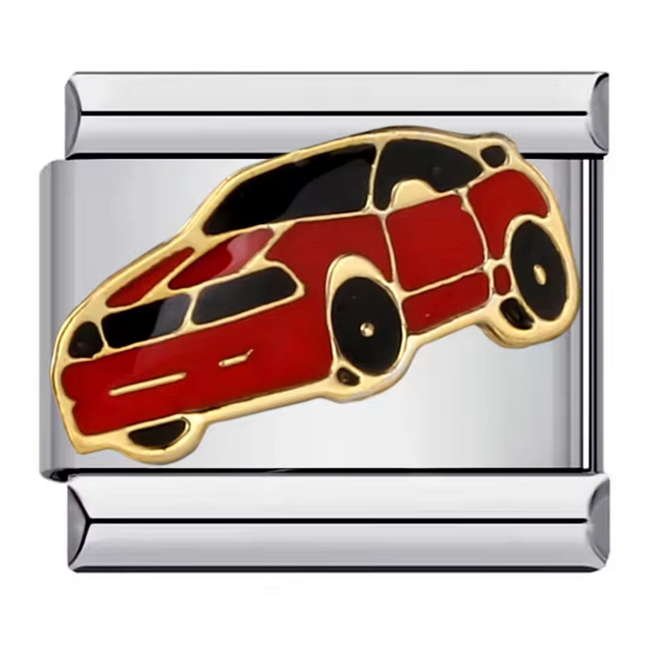 Red Race Car Silver - Italian Charm