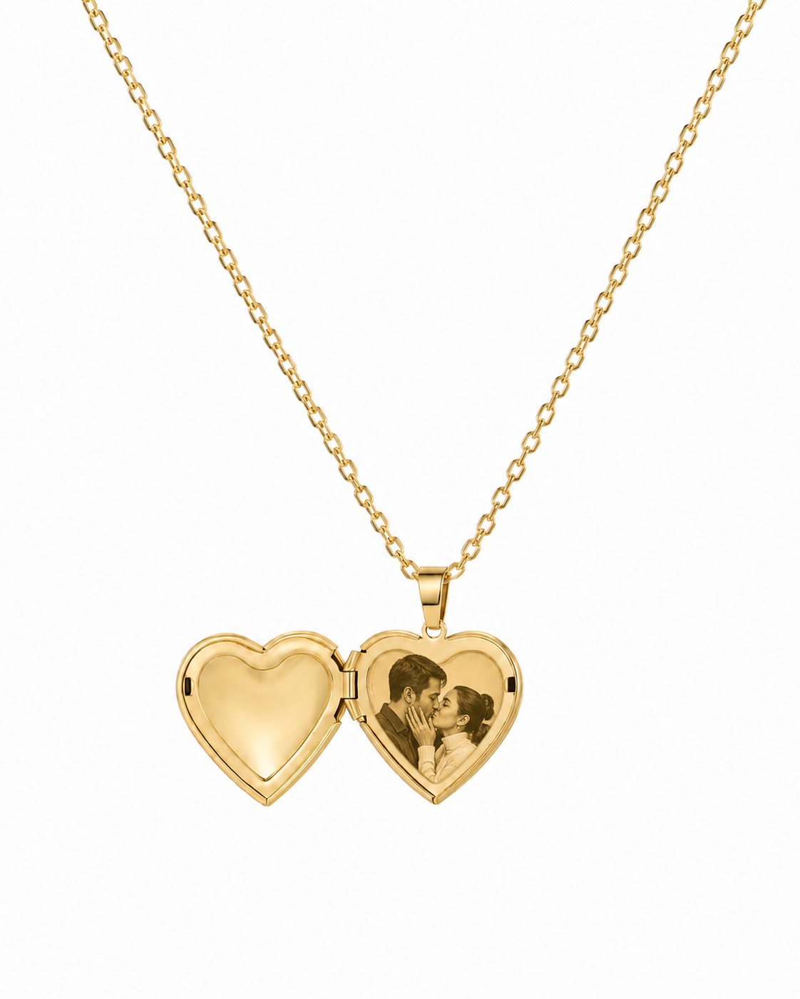 Aiko Custom Engraved Locket – Gold