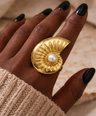 Pearl Conch Ring